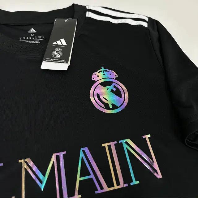 Camisa Real Madrid x Balmain Holográfica 23/24 Torcedor Masculino - Preto