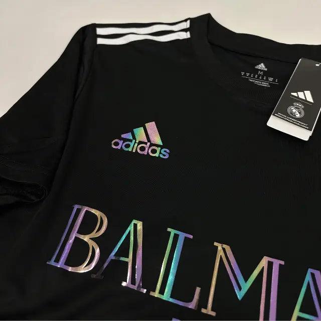 Camisa Real Madrid x Balmain Holográfica 23/24 Torcedor Masculino - Preto