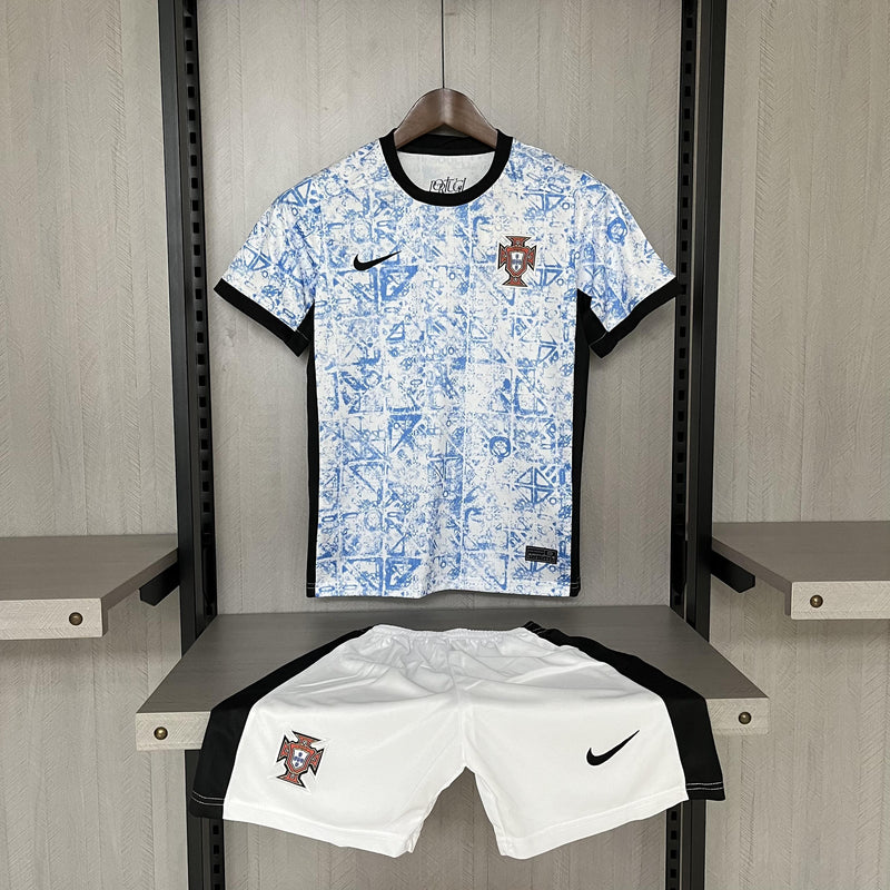 Kit Infantil Portugal Away 24/25 - Azul claro