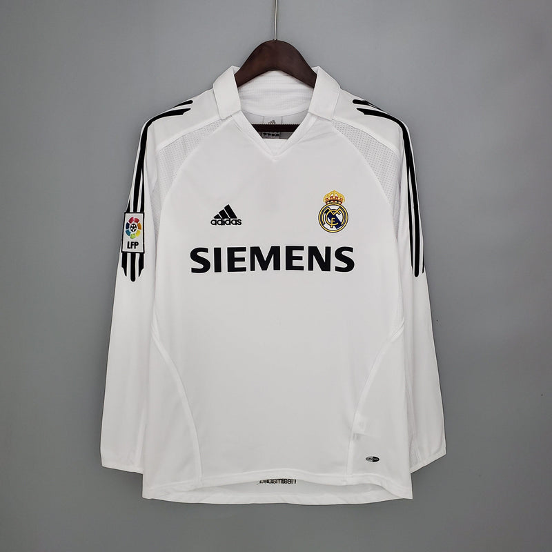 Camisa Real Madrid Titular 05/06 - Versão Retro Manga Comprida - STARK STORE - Artigos Esportivos