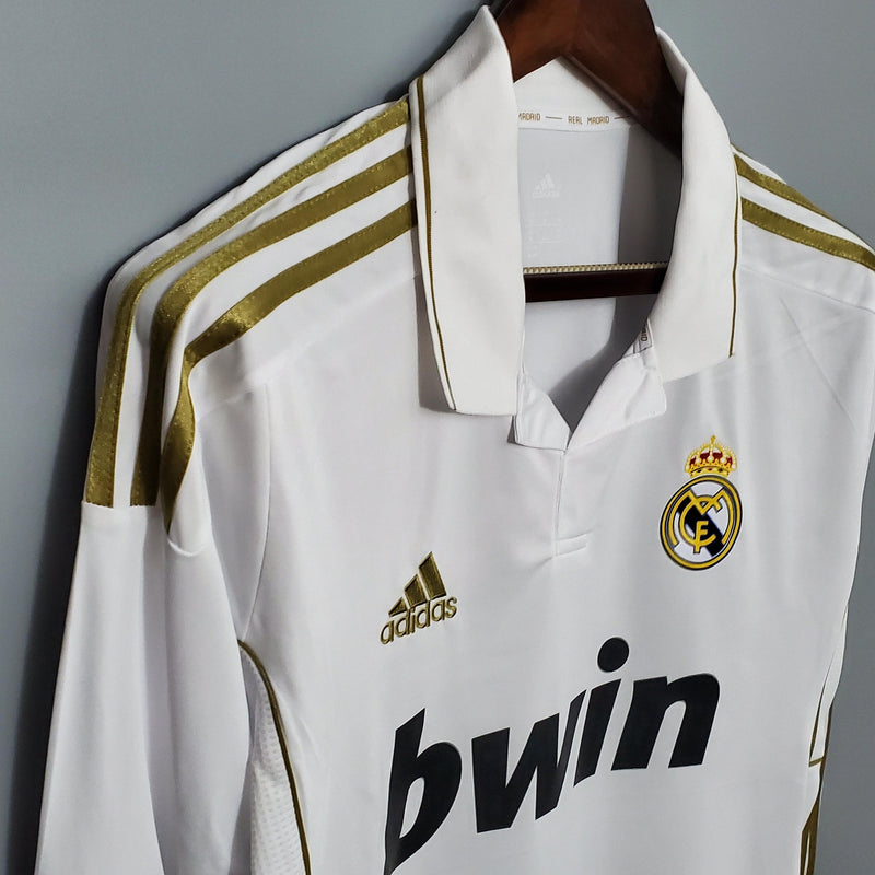 Camisa Real Madrid Titular 11/12 - Versão Retro Manga Comprida - STARK STORE - Artigos Esportivos