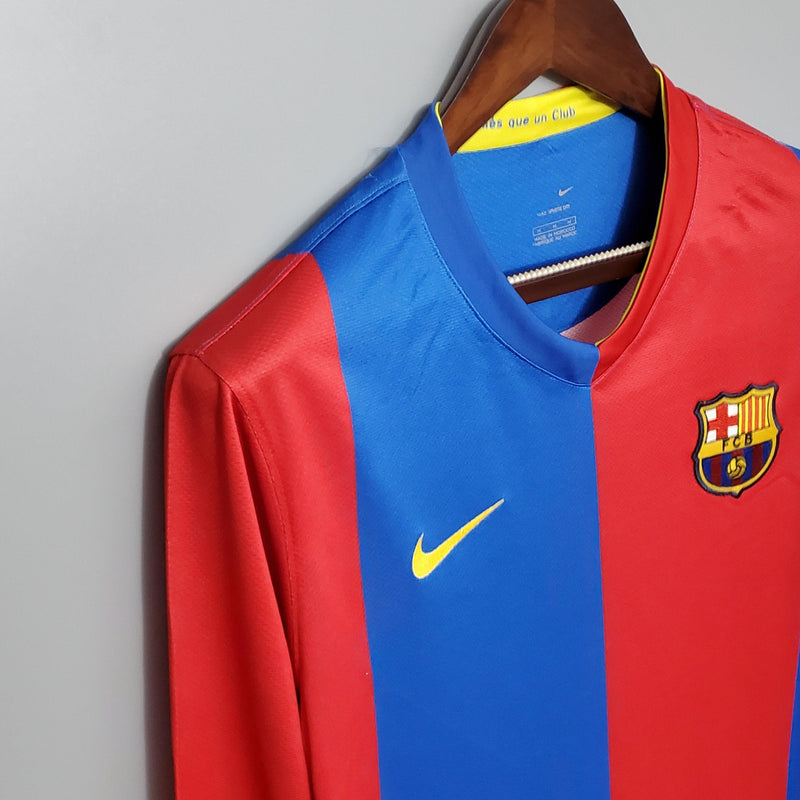 Camisa Barcelona Titular 06/07 - Versão Retro Manga Comprida - STARK STORE - Artigos Esportivos