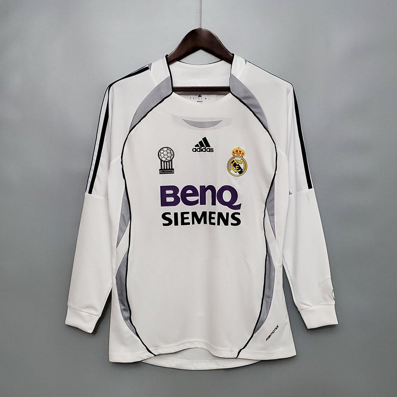 Camisa Real Madrid Titular 06/07 - Versão Retro Manga Comprida - STARK STORE - Artigos Esportivos