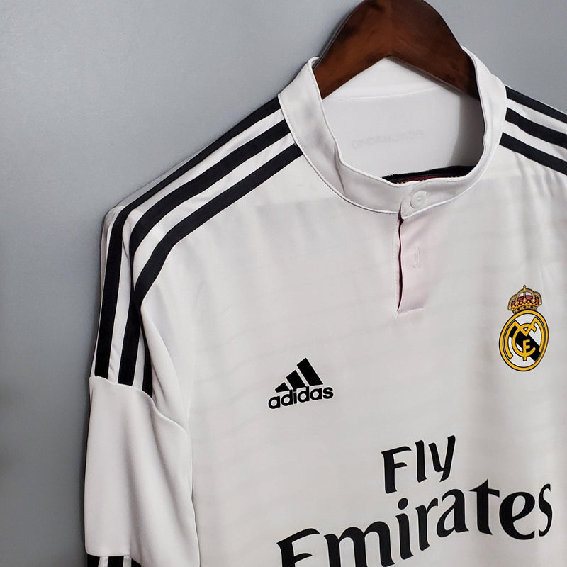 Camisa Real Madrid Titular 14/15 - Versão Retro Manga Comprida - STARK STORE - Artigos Esportivos
