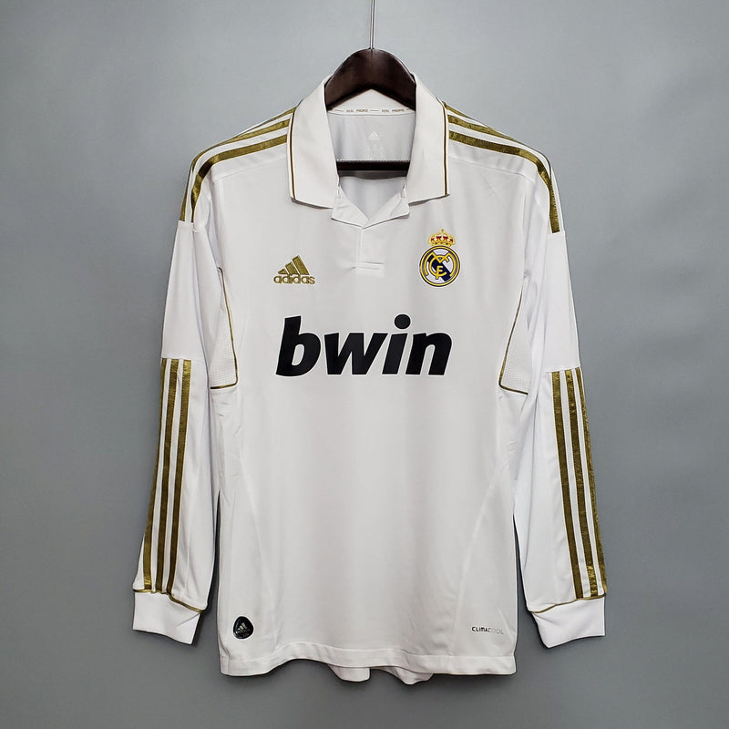 Camisa Real Madrid Titular 11/12 - Versão Retro Manga Comprida - STARK STORE - Artigos Esportivos